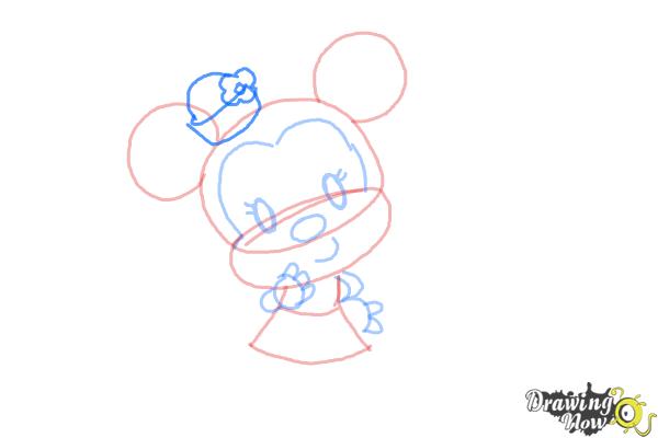 How to Draw Chibi Minnie Mouse - Step 8