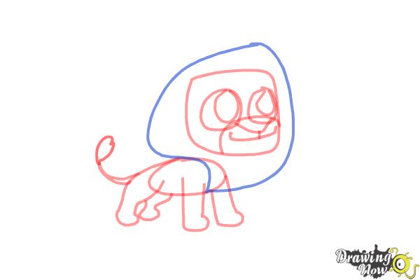 How to Draw Chibi Simba from The Lion King - Step 6