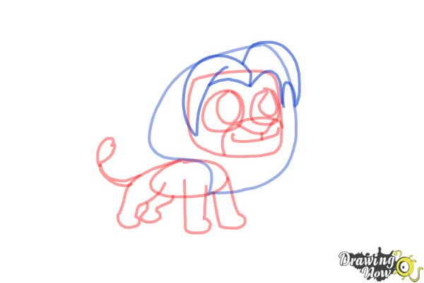 How to Draw Chibi Simba from The Lion King - Step 7