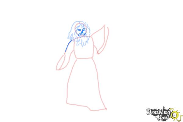 How to Draw Moses - Step 7