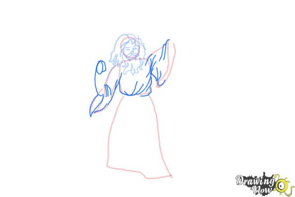 How to Draw Moses - Step 8