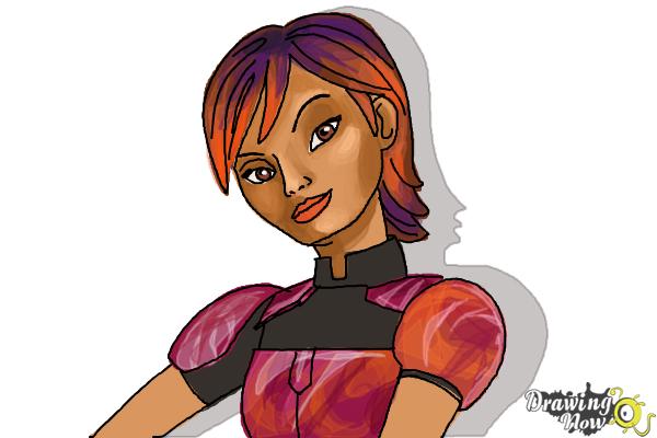 How to Draw Sabine, The Explosive Artist from Star Wars Rebels - Step 9
