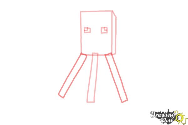 How to Draw Squid from Minecraft - Step 6