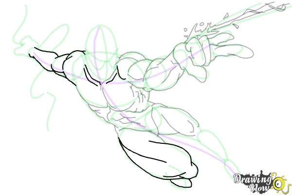 How to Draw Spiderman in an action pose - YouTube
