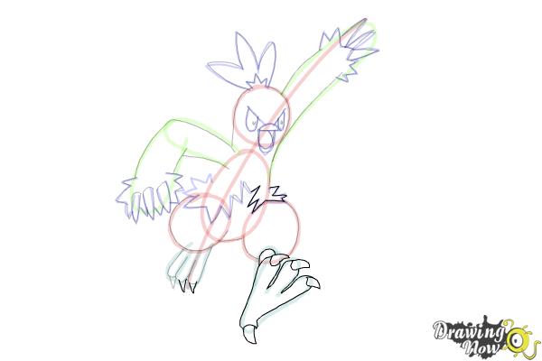 How to Draw Combusken from Pokemon - Step 14