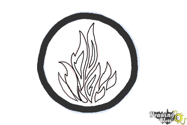 How to Draw Dauntless, The Brave Logo from Divergent - Step 5