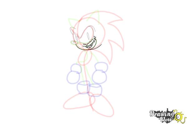 How to Draw Sonic.Exe - Step 10