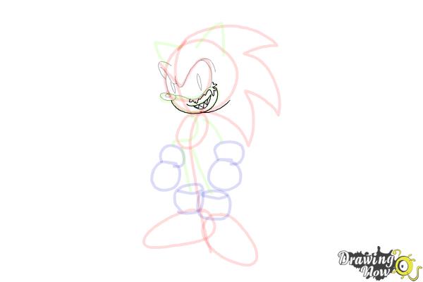 How to Draw Sonic.Exe - Step 10 How to Draw Sonic.Exe - Step 10