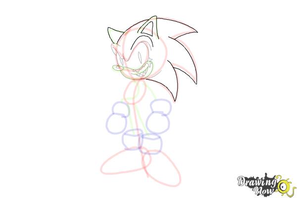 How to Draw Sonic.Exe - Step 11