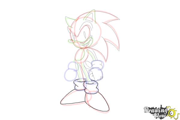 How to Draw Sonic.Exe - Step 15