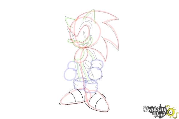 How to Draw Sonic.Exe - Step 16