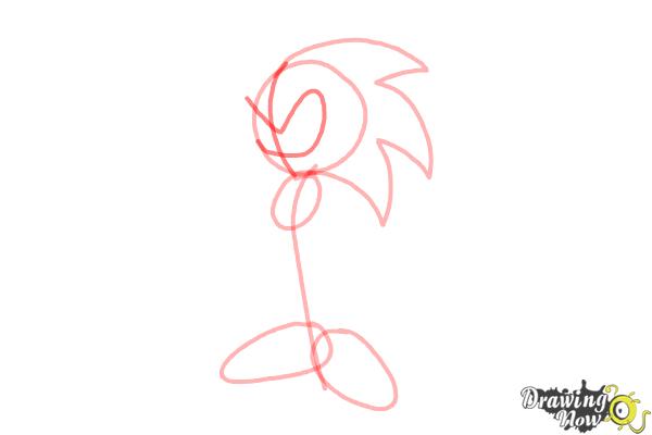 How to Draw Sonic.Exe - Step 4 How to Draw Sonic.Exe - Step 4