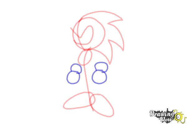 How to Draw Sonic.Exe - Step 5 How to Draw Sonic.Exe - Step 5