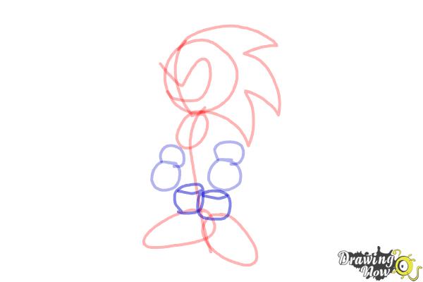 How to Draw Sonic.Exe - Step 6