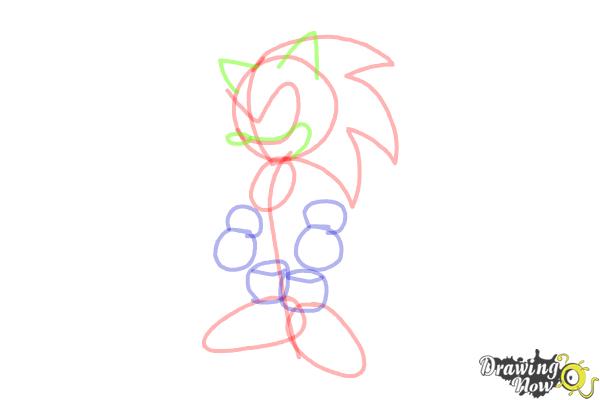 How to Draw Sonic.Exe - Step 7