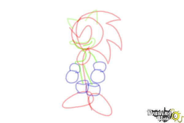 How to Draw Sonic.Exe - Step 8