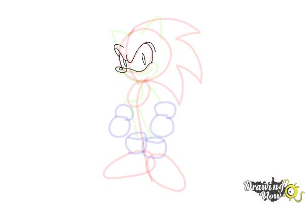 How to Draw Sonic.Exe - Step 9 How to Draw Sonic.Exe - Step 9