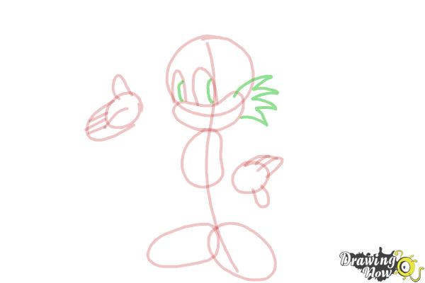 How to Draw Miles Prower, Tails from Sonic - Step 11