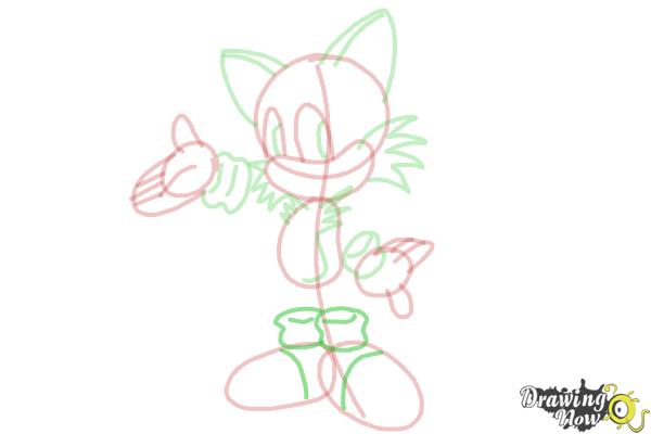 How to Draw Miles Prower, Tails from Sonic - Step 15