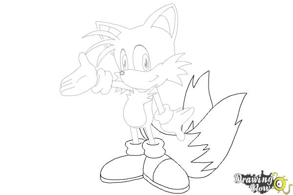 Print Sonic Tails Miles Prower coloring pages