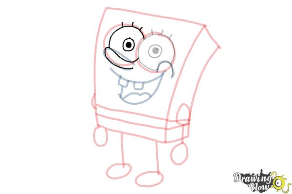 How to Draw Spongebob Step by Step - Step 13 How to Draw Spongebob Step by Step - Step 13