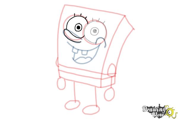 How to Draw Spongebob Step by Step - Step 13