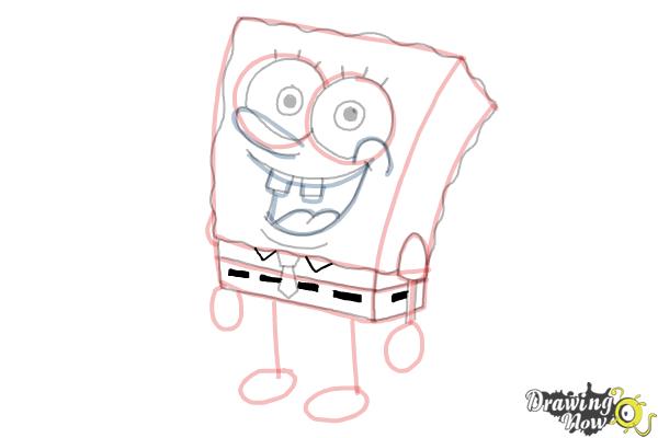 How to Draw Spongebob Step by Step - Step 19