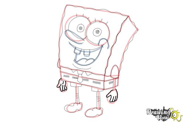 How to Draw Spongebob Step by Step - Step 21