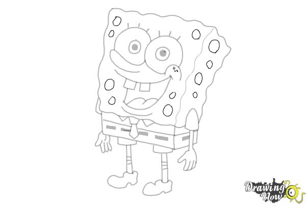 How to Draw Spongebob Step by Step - DrawingNow