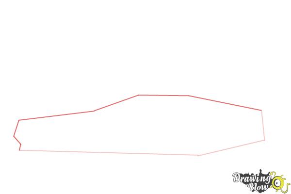 How to Draw The Delorean Time Machine from Back to The Future - Step 2 How to Draw The Delorean Time Machine from Back to The Future - Step 2