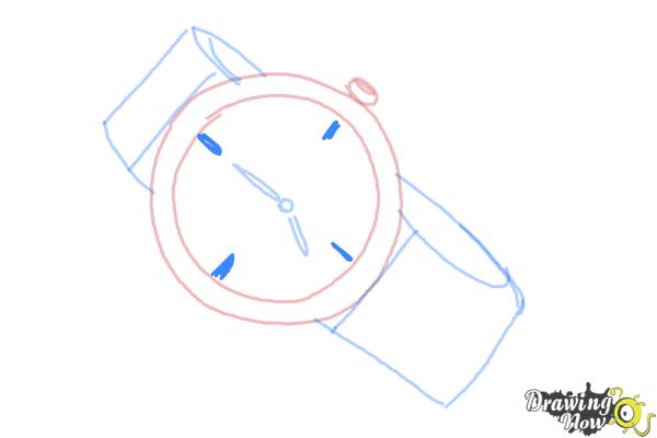 How to Draw a Watch - Step 6 How to Draw a Watch - Step 6