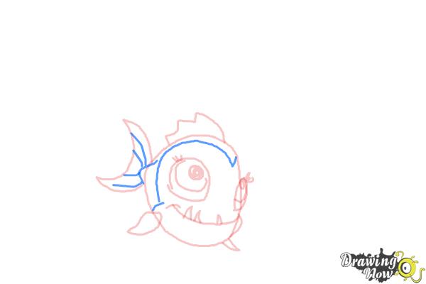 How to Draw Lagoona Blue Pet, Neptuna - Step 7