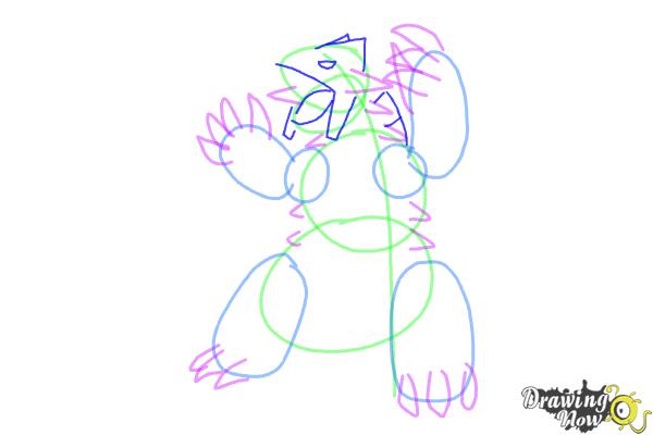 How to Draw Groudon from Pokemon - Step 6