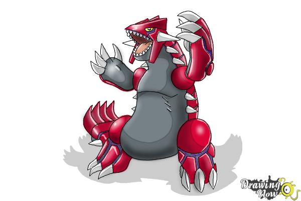 COMO DESENHAR O POKÉMON GROUDON  HOW TO DRAW POKEMON GROUDON 