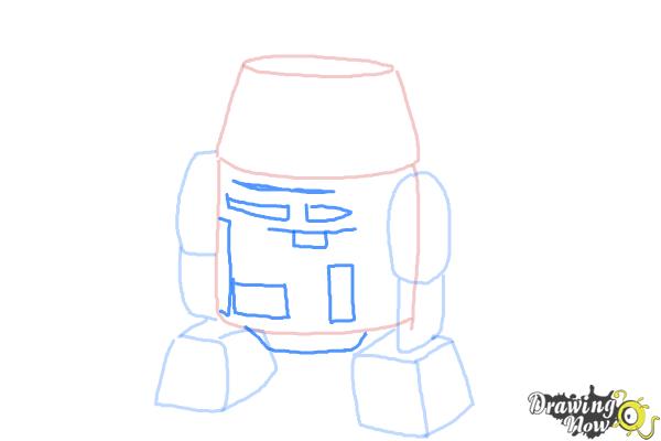 How to Draw Chopper, Grumpy Astromech Droid from Star Wars Rebels - Step 6