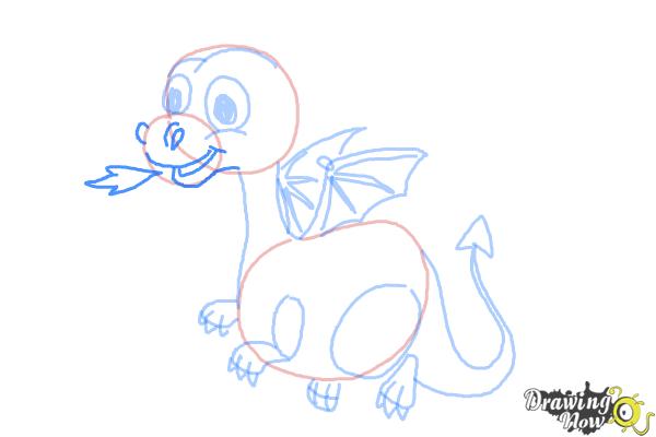 Baby Dragon Drawing - How To Draw A Baby Dragon Step By Step