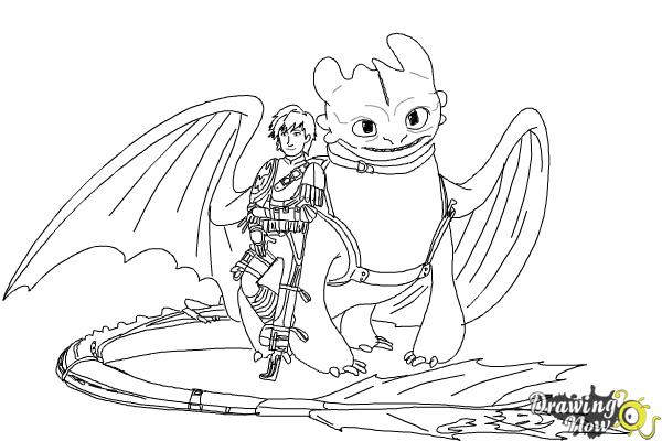 How To Draw Hiccup And Toothless From How To Train Your Dragon 2