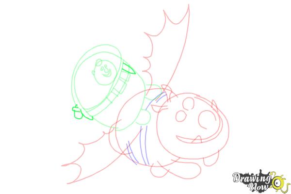 How to Draw Fishlegs And Meatlug from How to Train Your Dragon 2 - Step 13
