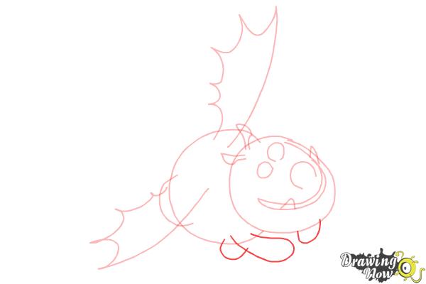 How to Draw Fishlegs And Meatlug from How to Train Your Dragon 2 - Step 7
