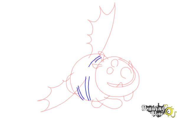 How to Draw Fishlegs And Meatlug from How to Train Your Dragon 2 - Step 8