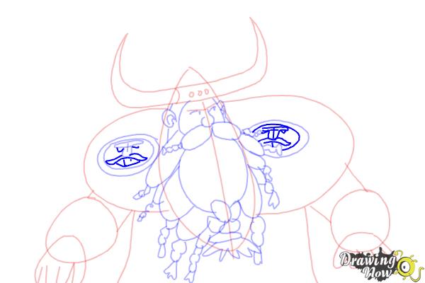 How to Draw Stoick The Vast from How to Train Your Dragon 2 - Step 17
