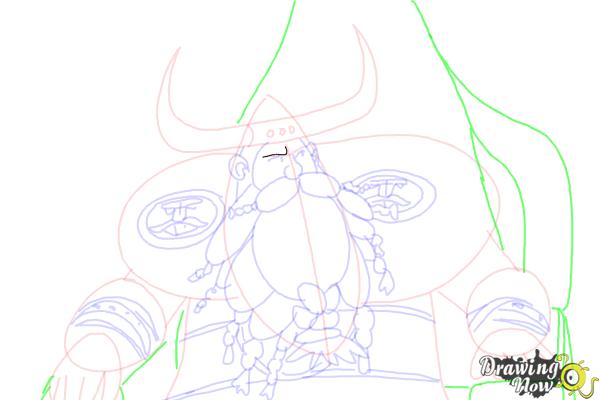 How to Draw Stoick The Vast from How to Train Your Dragon 2 - Step 20