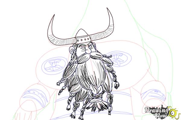 How to Draw Stoick The Vast from How to Train Your Dragon 2 - Step 21