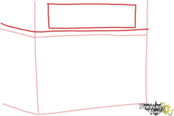 How to Draw a Simple Cake Shop - Step 4