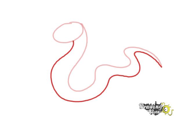 How to Draw a Snake Step by Step - Step 3