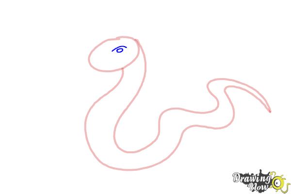 How to Draw a Snake Step by Step - Step 4