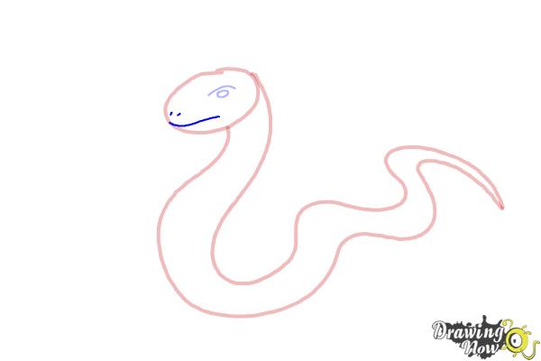 How to Draw a Snake Step by Step - Step 5