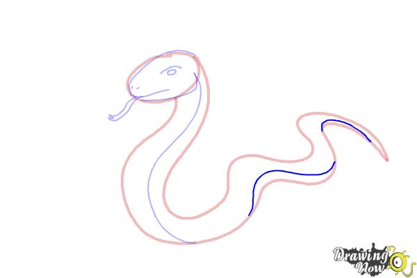 How to Draw a Snake Step by Step - Step 8