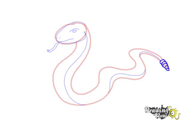 How to Draw a Snake Step by Step - Step 9