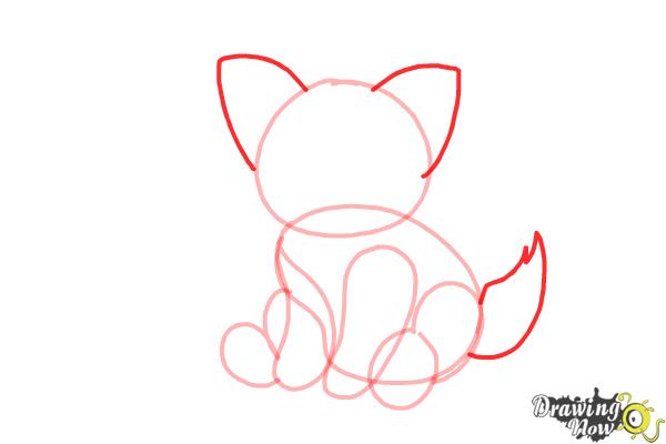 How to Draw a Baby Wolf - Step 5